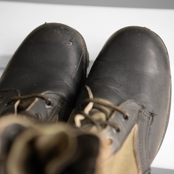 Vintage 1960s Army Vietnam Era Jungle Boots Spike Protective Mens 8.5